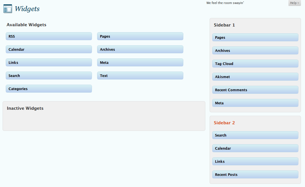 Fig. 5: Le aree dei widget